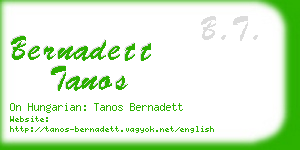 bernadett tanos business card